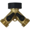 Fiskars Dual Connector Wye Valve, GHT (Brass), Gilmour